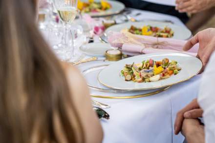 Assiettes, mariage et reception var, provence, Chateau Mentone